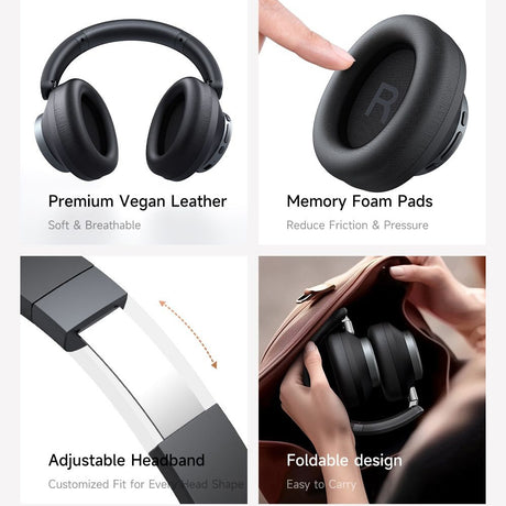 Casti Mcdodo Wireless T03 Series (HP-5821), On-Ear, Bluetooth V5.4, 500mAh, ANC Technology, Bej