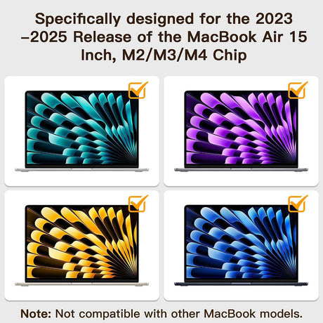 Husa de protectie MacBook Techsuit VisionProX Anti-Blue Light compatibil cu MacBook Air 15" (2023 / 2024), Transparent Mat