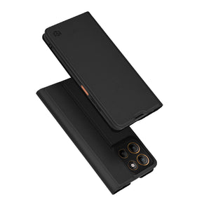 Husă Techsuit Magskin Book neagră pentru Motorola Moto G15