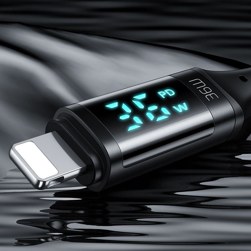 Cablu Mcdodo (CA-1030), Type-C to Lightning, with Digital Display, Nylon Braided, Aluminum Alloy, 36W, 1.2m, Negru