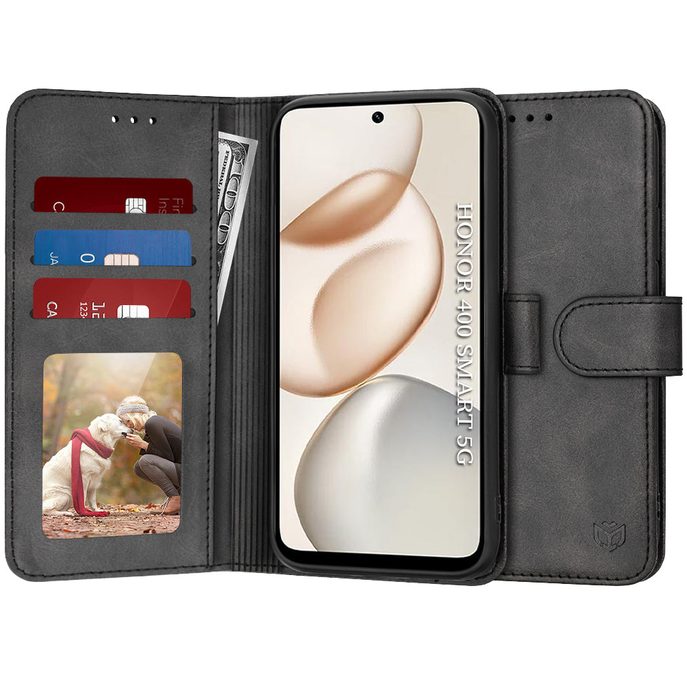 Husa de protectie Techsuit Diary Book compatibil cu Honor 400 Smart 5G / 400 Smart 4G / X7d 4G, Negru