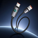 Cablu Mcdodo (CA-6520), USB-A to USB-C, LED Display, 6A, 1.2m, Negru