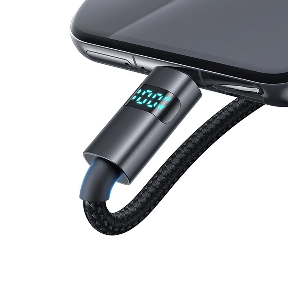 Cablu Mcdodo (CA-6520), USB-A to USB-C, LED Display, 6A, 1.2m, Negru