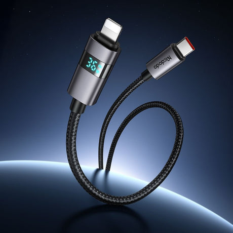 Cablu Mcdodo (CA-6570), USB-C to Lightning, LED Display, 36W, 1.2m, Negru