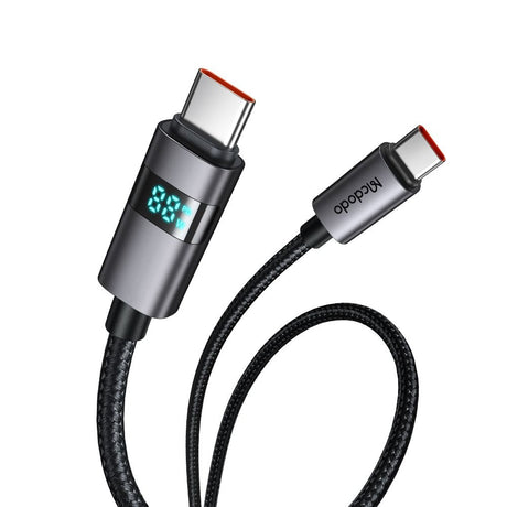 Cablu Mcdodo (CA-5610), USB-C to USB-C, LED Display, 100W, Fast Charging, 1.2m, Negru