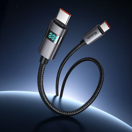Cablu Mcdodo (CA-5610), USB-C to USB-C, LED Display, 100W, Fast Charging, 1.2m, Negru