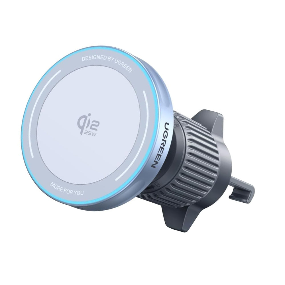 Suport Ugreen with Wireless Charging (W758), MagSafe, Fast Charge, Qi2, for Air Vent, 25W, Secure Grip, Albastru
