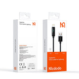 Cablu Mcdodo (CA-9940), USB-A to Lightning, 3A, Digital Display, 1.2m, Negru