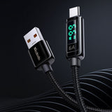 Cablu Mcdodo (CA-8690), USB-A to USB-C, 6A, Digital Display, 1.2m, Negru