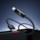 Cablu Mcdodo (CA-7970), USB-A to Lightning, Dual LED Display, 3A, 1.2m, Negru