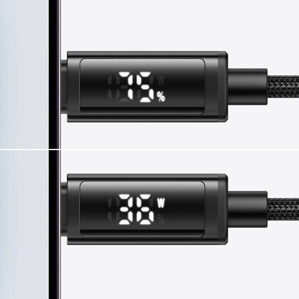 Cablu Mcdodo (CA-7990), USB-C to Lightning, Dual LED Display, 36W, Fast Charging, 1.2m, Negru
