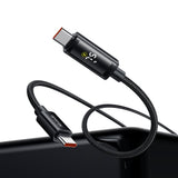 Cablu Mcdodo (CA-8000), USB-C to USB-C, Dual LED Display, 100W, Fast Charging, 1.2m, Negru