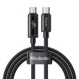 Cablu Mcdodo (CA-8000), USB-C to USB-C, Dual LED Display, 100W, Fast Charging, 1.2m, Negru