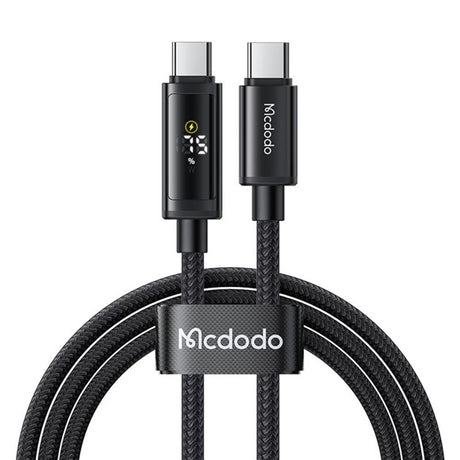Cablu Mcdodo (CA-8000), USB-C to USB-C, Dual LED Display, 100W, Fast Charging, 1.2m, Negru