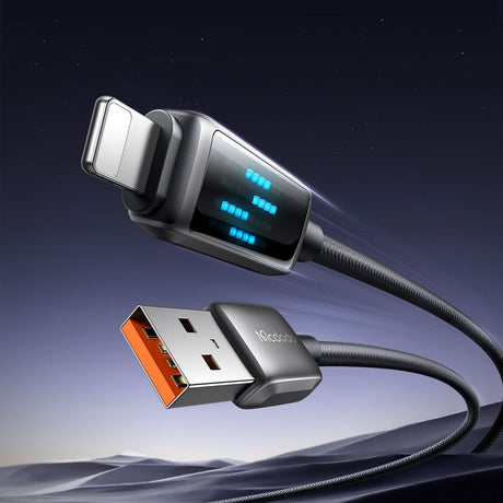 Cablu Mcdodo (CA-5250), USB-A to Lightning, LED Display, 1.2m, Negru