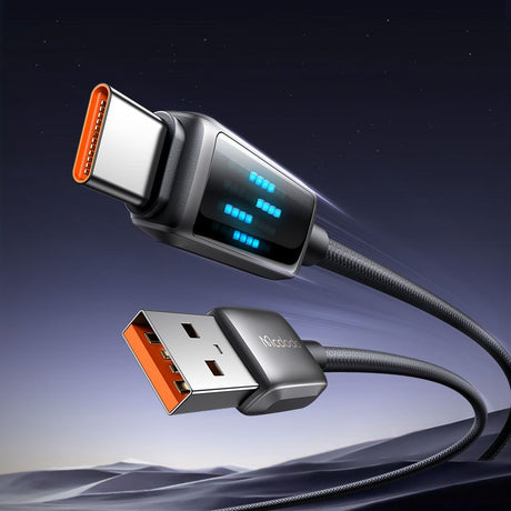 Cablu Mcdodo (CA-2350), USB-C to USB-A, 6A, LED Display, 1.2m, Negru