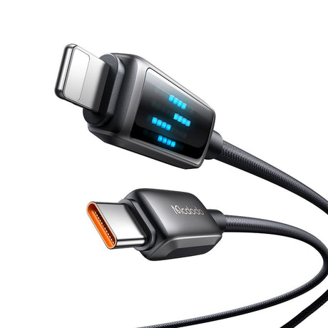 Cablu Mcdodo (CA-2630), USB-C to Lightning, 36W, LED Display, PD Fast Charging, 1.2m, Negru