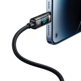 Cablu Mcdodo (CA-3620), USB-A to Lightning, 3A, Digital Display, Auto Power Off, Transparent Design, 1.2m, Negru