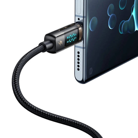 Cablu Mcdodo (CA-3630), Type-C to USB-A, 6A Digital Display, Auto Power Off, Transparent Design, 1.2m, Negru