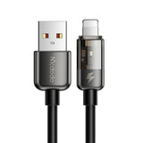 Cablu Mcdodo (CA-3140), USB-A to Lightning, 3A, Transparent Design, Auto Power Off, 1.2m, Negru