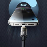 Cablu Mcdodo (CA-3140), USB-A to Lightning, 3A, Transparent Design, Auto Power Off, 1.2m, Negru