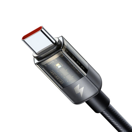 Cablu Mcdodo (CA-3150), USB to Type-C, 6A, Super Charge, Transparent Design, Auto Power Off, 1.2m, Negru