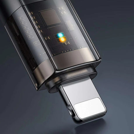 Cablu Mcdodo (CA-3160), Type-C to Lightning, 36W, Transparent Design, Auto Power Off, 1.2m, Negru