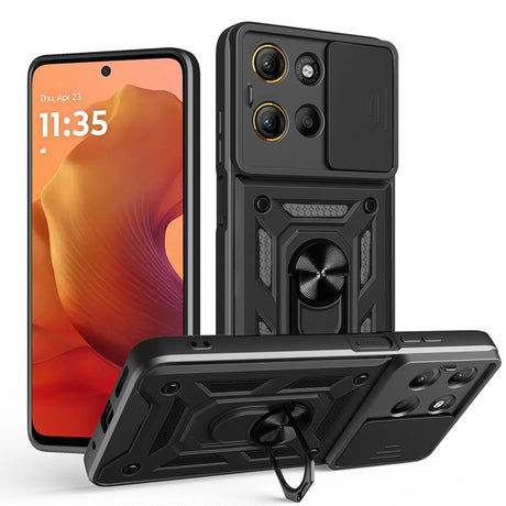 Techsuit CamShield Series fekete tok Motorola Moto G15 készülékhez