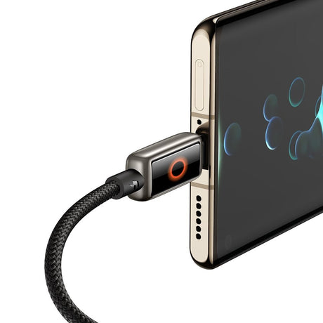 Cablu Mcdodo (CA-6650), with Breathing Light LED Display, USB-C to USB-A, Auto Power Off, 6A, 1.2m, Negru