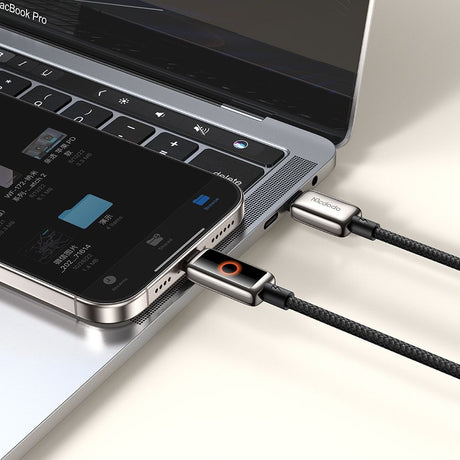 Cablu Mcdodo (CA-6680), with Breathing Light LED Display, USB-C to USB-C, Auto Power Off, 100W, 1.2m, Negru