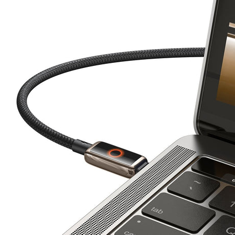 Cablu Mcdodo (CA-6681), with Breathing Light LED Display, USB-C to USB-C, Auto Power Off, 100W, 1.2m, Auriu Desert
