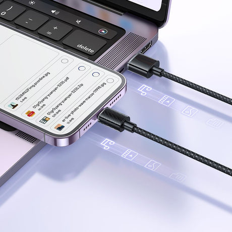 Cablu Mcdodo (CA-3640), USB to Lightning, Transparent Design, 3A, 1.2m, Negru