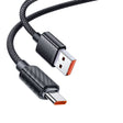 Cablu Mcdodo (CA-3650), Type-C to USB-A, Transparent Design, 100W, 1.2m, Negru
