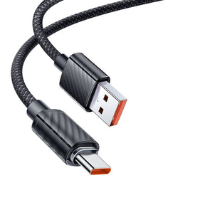 Cablu Mcdodo (CA-3650), Type-C to USB-A, Transparent Design, 100W, 1.2m, Negru