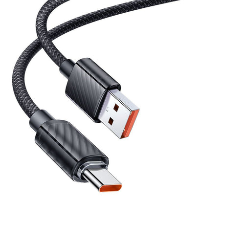 Cablu Mcdodo (CA-3650), Type-C to USB-A, Transparent Design, 100W, 1.2m, Negru