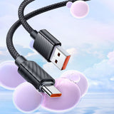 Cablu Mcdodo (CA-3650), Type-C to USB-A, Transparent Design, 100W, 1.2m, Negru