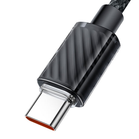 Cablu Mcdodo (CA-3650), Type-C to USB-A, Transparent Design, 100W, 1.2m, Negru