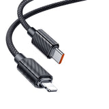 Cablu Mcdodo (CA-3660), Type-C to Lightning, Transparent Design, 36W, 1.2m, Negru