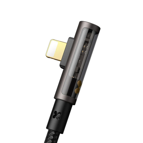 Cablu Mcdodo (CA-3390), USB-C to Lightning, 90 Degree Design, 36W, Transparent Design, 1.2m, Negru
