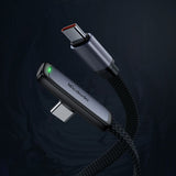 Cablu Mcdodo (CA-3360), USB-C to USB-C, 90 Degree Design, 65W, LED Indicator, 1.2m, Negru