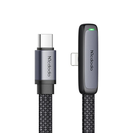 Cablu Mcdodo (CA-3350), Type-C to Lightning, 90 Degree Design, 36W, LED Indicator, 1.2m, Negru