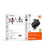 Cablu Mcdodo Self-Winding Series (CA-6000), USB-A to Lightning, 3A, 1.2m, Negru