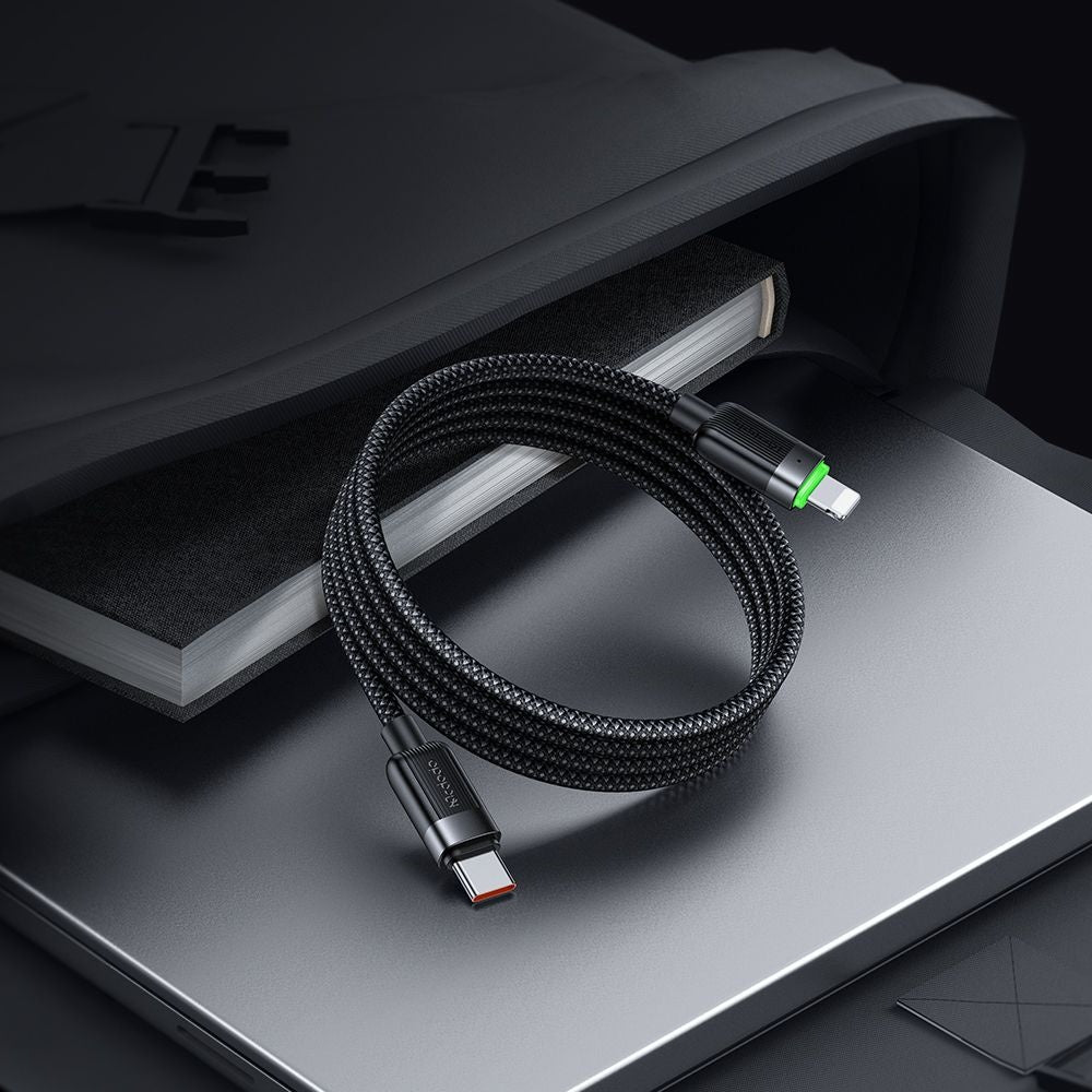 Cablu Mcdodo Self-Winding Series (CA-2010), USB-C to Lightning, 36W, 1.2m, Negru