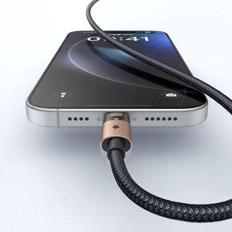 Cablu Mcdodo (CA-6911), with Charging Light, USB-A to Lightning, Transparent Cable, 3A, 1.2m, Auriu Desert