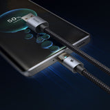Cablu Mcdodo (CA-6890), with Charging Light, USB-C to USB-A, Transparent Cable, 6A, 1.2m, Negru