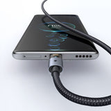 Cablu Mcdodo (CA-6890), with Charging Light, USB-C to USB-A, Transparent Cable, 6A, 1.2m, Negru