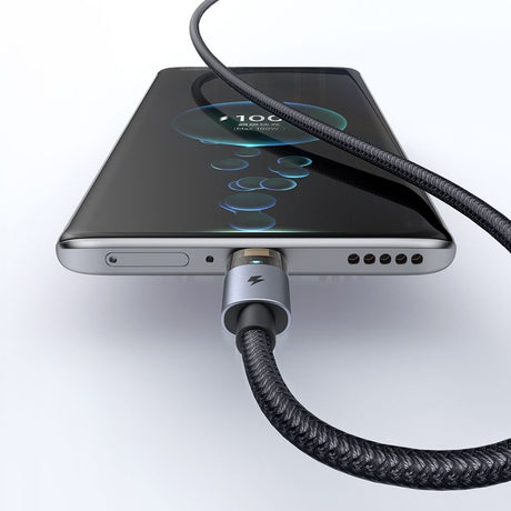 Cablu Mcdodo (CA-6890), with Charging Light, USB-C to USB-A, Transparent Cable, 6A, 1.2m, Negru