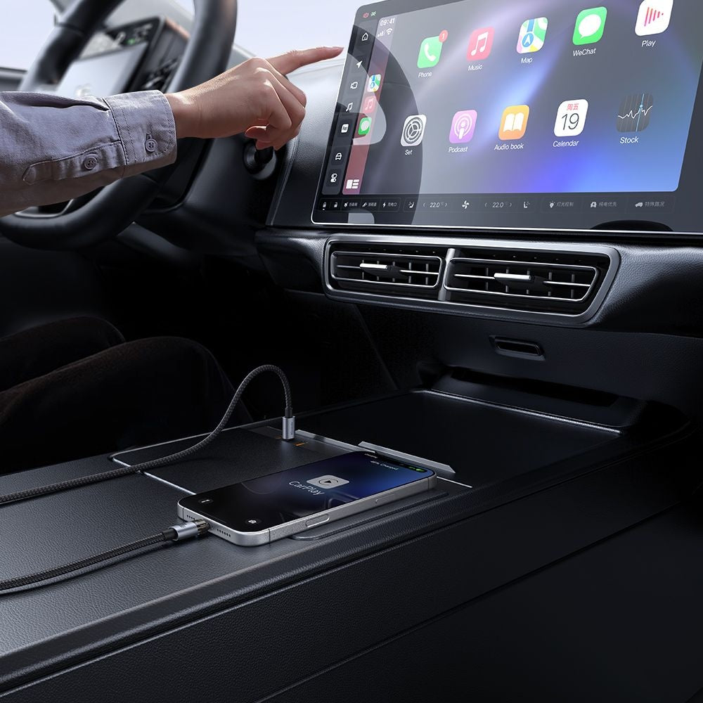 Cablu Mcdodo (CA-5580), with Charging Light, USB-C to USB-C, Transparent Cable, 100W, 1.2m, Negru