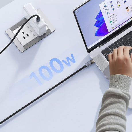Cablu Mcdodo (CA-5580), with Charging Light, USB-C to USB-C, Transparent Cable, 100W, 1.2m, Negru
