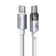 Cablu Mcdodo (CA-5582), with Charging Light, USB-C to USB-C, Transparent Cable, 100W, 1.2m, Alb